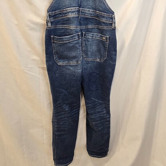 American Eagle Tomgirl Overalls Distressed Size XS Blue - Picture 8 of 10